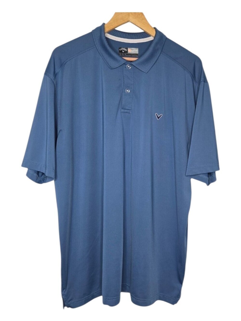 Callaway Mens Opti Dri Blue Performance Golf Polo Shirt Size XL